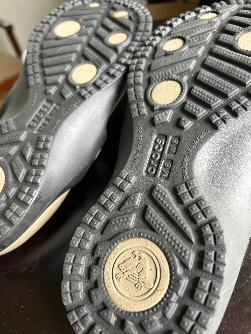 Crocs gray flipflop style sandal size 8
